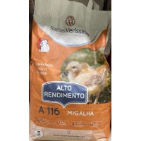 Dist. de Rações Veríssimo | A 116 - MIGALHA - Alto Rendimento (Verifrango, frangos de Carne, Cereais) - 5Kg