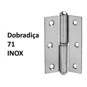 Dobradiça 71 x 3 1/2" Inox