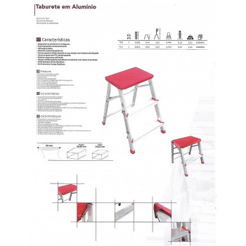 Taburete em Alumínio