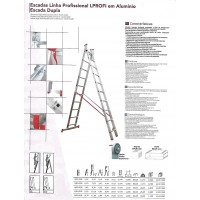 Escadas Linha Profissional LPROFI em Alumínio | Escada Dupla