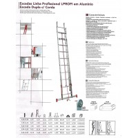 Escadas Linha Profissional LPROFI em Alumínio | Escada Dupla c/ Corda