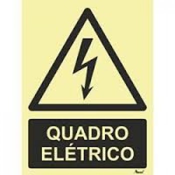 Sinal Perigo PVC Fotoluminuscente - 10 x 15 cm